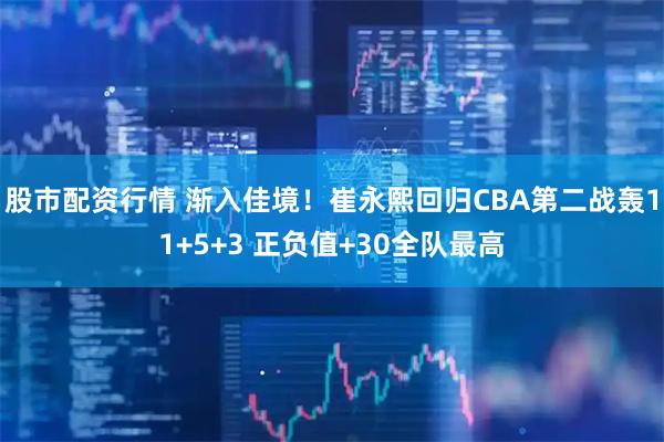 股市配资行情 渐入佳境！崔永熙回归CBA第二战轰11+5+3 正负值+30全队最高